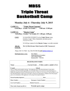 Mount Boucherie Triple Threat Basketball summer camp 2015
