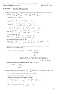 MATH 1180: ® Solutions to Assignment #4