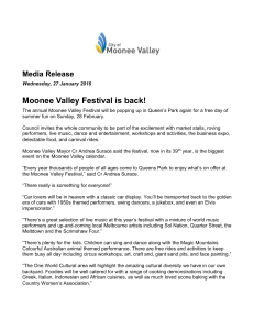 Media Release - City of Moonee Valley