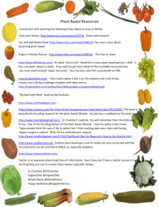 Adam and Robin`s Plant Based Resources document