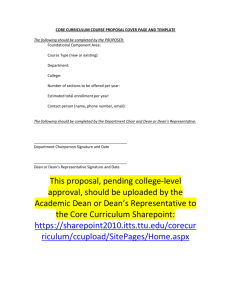 Core Curriculum Course Proposal Template