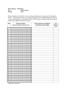 Fabry disease Pain Diary