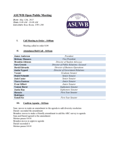 ASUWB Open Public Meeting - University of Washington Bothell