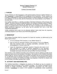Conflicts Committee Charter