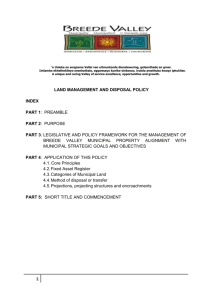 Land Management and Disposal Policy