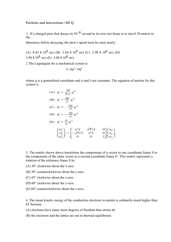 30 Free Particle Model Worksheet 2 Interactions Worksheet Information