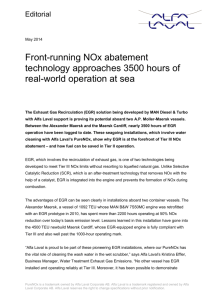 Front-running NOx abatement technology approaches