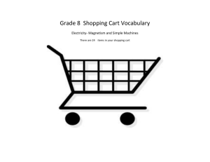 Grade 8 Shopping Cart Vocabulary Electricity