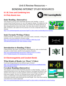 6-4 Electronegativity and Covalent Bonds