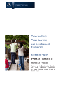 Reflective Practice - Department of Education and Early Childhood