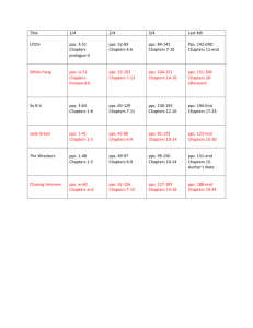 Title 1/4 2/4 3/4 Last 4th LOCH pps. 3-51 Chapters prologue
