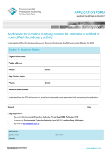 application form marine dumping consent
