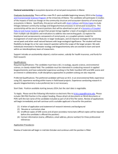 Doctoral Research Assistantship in Sustainability Science