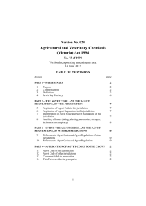 Agricultural and Veterinary Chemicals (Victoria) Act 1994