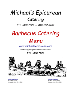 BBQ Menu Plans - Michaels Epicurean Catering