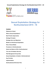 Sexual Exploitation Strategy for Northumberland 2015