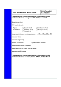 DSE Workstation Assessment (MOD Form 5013)