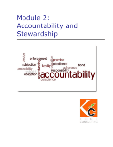 Module 2: Accountability and Stewardship