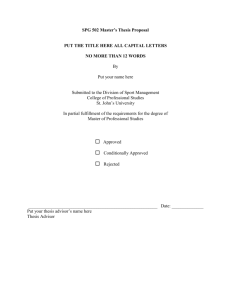 MPS in Sport Management thesis proposal template