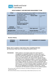 HSCB PPI Stepdown SOP - Northern Ireland Formulary