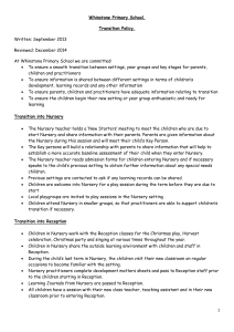 Transition Policy - Whinstone Primary School