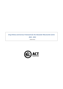 Drug Policies and Services Framework for the