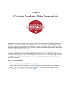 Emergency Packs - ESA Colorado Index