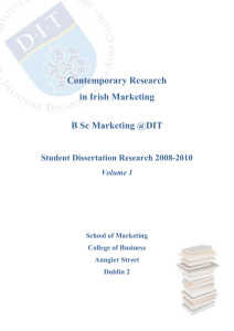 Top dissertations 2008-2010 - Dublin Institute of Technology