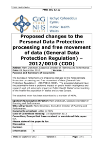 Proposed changes to the Personal Data Protection
