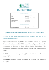 Questionnaire from Gulf Industry magazine