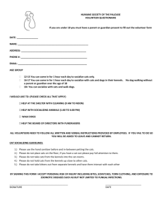 Volunteer form - Humane Society of The Palouse