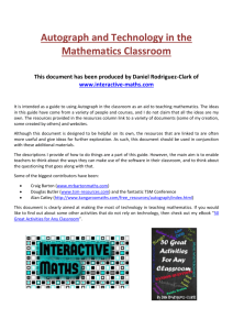 Autograph and Technology in the Mathematics