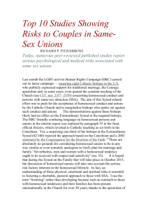 Top 10 Studies Showing Risks to Couples in Same