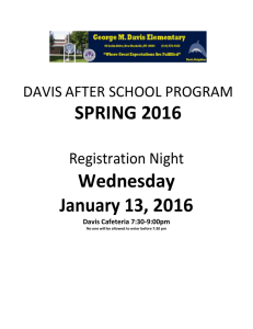 2016 Spring Davis Afterschool Program