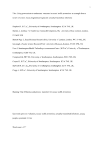 Using process data to understand outcomes in sexual health