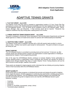adaptive tennis grants