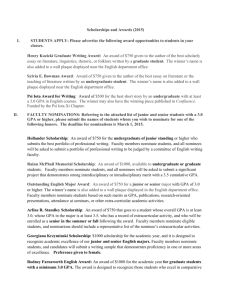 2015 Scholarship Guidelines