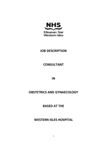 job description consultant in obstetrics and gynaecology based at