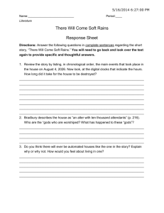 There Will Come Soft Rains Question Response Sheet