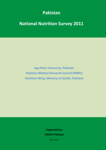Pakistan National Nutrition Survey 2011