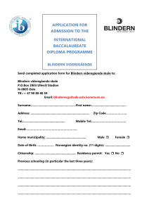 IB application form - Blindern videregående skole