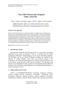 Template - International Association for Housing Science (IAHS)