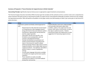 Summary of Proposals in “Future Directions for Surgical Services in