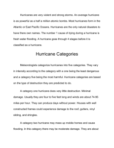 Hurricanes are very violent and strong storms. An average hurricane