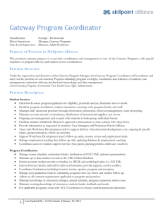 Gateway Programs Manager