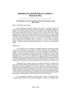 AMERICAN GEOPHYSICAL UNION v. TEXACO INC.