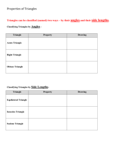 Properties of Triangles