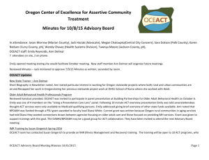 Minutes – DRAFT - OCEACT, Oregon Center of Excellence for