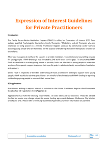 Expression of Interest Guidelines for Private Practitioners