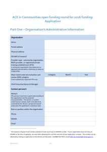 Workplace Literacy Funding Application Form